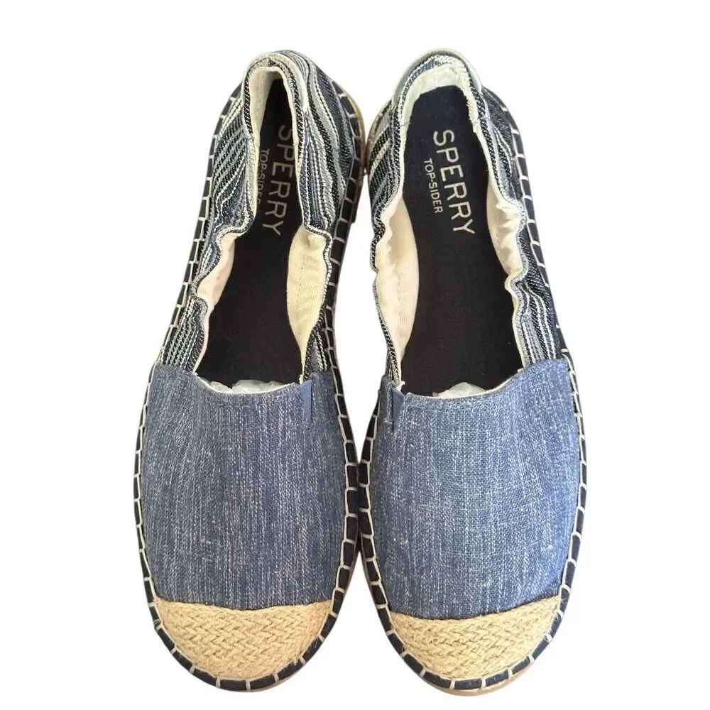 SPERRY Laurel Reef Blue Espadrilles Size 9